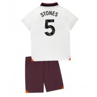 Camisa de time de futebol Manchester City John Stones #5 Replicas 2º Equipamento Infantil 2023-24 Manga Curta (+ Calças curtas)
